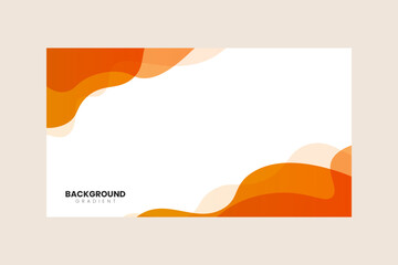 Wall Mural - modern orange color wavy banner design background