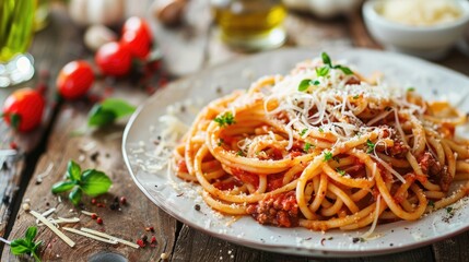 Classic Italian pasta with beef and cheese