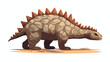 Ankylosaurus prehistoric ancient dino. Extinct big