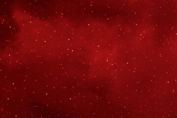 starry night sky. red galaxy space background glowing stars. new year, christmas and celebration bac
