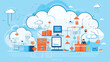 © iclute3 - Banner template for advertising of cloud computing