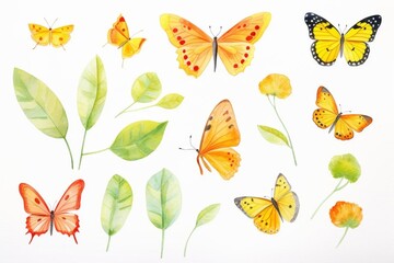 butterfly life cycle watercolor, educational butterfly life cycle watercolor