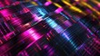 Multicolored Glowing Striped Weave Pattern in Abstract Background