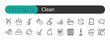 set of clean icons, hygiene, cleaning, housework