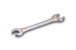 High angle view of open-ended wrench or spanner isolated on white background with clipping path.
