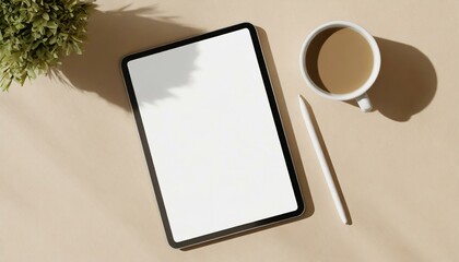 Tablet Mockup for Application Presentation, Web Design or User Interface Design - Template for Representation and Presentation of Design 