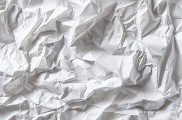 Wall Mural - Closeup of crumpled white paper texture 