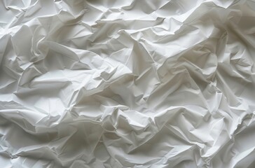 Wall Mural - Closeup of crumpled white paper texture 