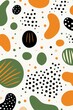 Organic dots and swirls, repeating design, flat simplicity, white backdrop ,  pattern vectors and illustration