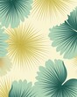 Palm impressions, circular array, repeating flat pattern, solid background ,  seamless pattern