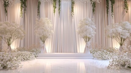 Wall Mural - 3d designs Wedding Backdrop simple minimalist  luxury