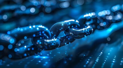 A blockchain encryption key being generated and securely stored, highlighting the critical role of encryption in ensuring data security on the blockchain.