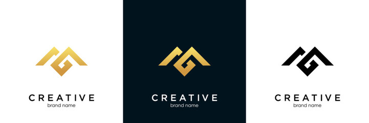 Development or software logo in abstract letter M represent technology