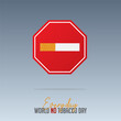 May 31st World No Tobacco Day concept design. No Smoking Day poster. Quit smoking for awareness banner. Time to quit stop smoking concept.  