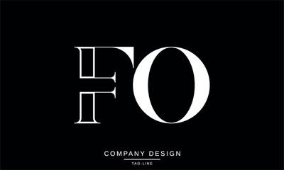 FO, OF Abstract Letters Logo Monogram Design Font