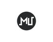 creative alphabet letter MU icon logo