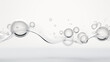 Minimalistic flow Liquid bubble, white plain background