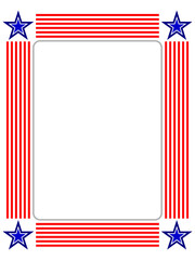 Wall Mural - American flag symbols decorative festive frame with empty space vector illustration	
