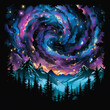© Arti - Cosmic Constellations Celestial T-Shirt Design