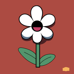 Wall Mural - flower cute background art