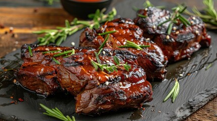 Canvas Print - Saucy BBQ Beef