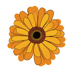 Sticker - marigold background art hig