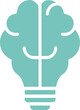 brainstorm bulb icon, pictogram