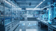laboratory of scientists. science and medicine. without people