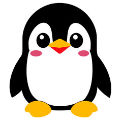 Wall Mural - penguin full body white background chara (5)