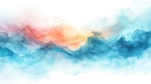 Abstract Watercolor Painting With A Beautiful Blend Of Colors. Perfect For Backgrounds, Wallpapers, And Other Creative Projects.