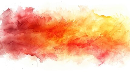 Wall Mural - Abstract watercolor painting. Colorful brushstrokes. Red, orange, yellow and pink.