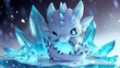 Cute ice dragon character
