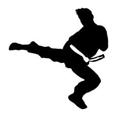 Wall Mural - taekwondo kick vector