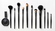 Beauty set collection make up equipment isolated white background. AI generated