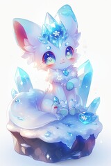 Poster - Cute ice fox character