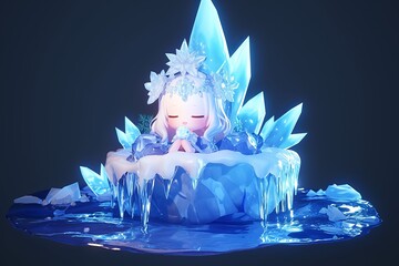 Poster - Cute ice queen character