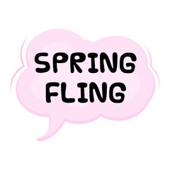 Spring Fling Messages Sticker Design lettering sticker typographic message chat badge