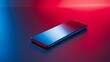 © Yevheniiya - Smartphone with Red and Blue Neon Glow. Generative ai