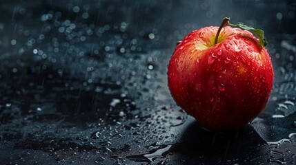 Poster - Red apple leaf table sitting