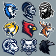 Dynamic Sports Mascot Logo Vector Collection: Elevate Your Team's Identity with Powerful Designs