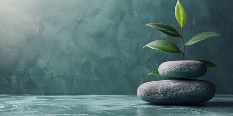 Canvas Print - Balanced Zen Arrangement Symbolizes Wellness and Inner Peace in Health and Lifestyle Concept