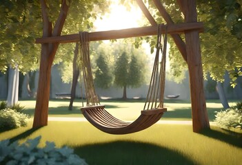 Wall Mural - swing in the garden