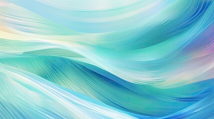 Wall Mural - Abstract wavy motion in ethereal shades of aurora