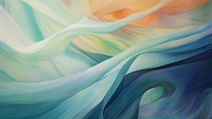 Wall Mural - Abstract wavy motion in ethereal shades of aurora