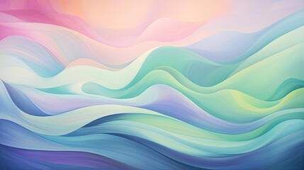 Wall Mural - Abstract wavy motion in ethereal shades of aurora