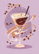 Espresso Martini Cocktail Print. Classic Alcohol Cocktail. Retro Cocktail Exhibition Poster. Home Bar Cart Decor. Coffee Cocktail Printable