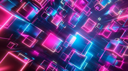 Wall Mural - vibrant glowing lights abstract background with pink and purple elements