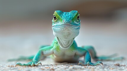 Intact green lizard