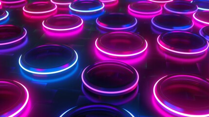Wall Mural - colorful circles in abstract bubble background