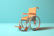 simple pastel colored wheelchair
